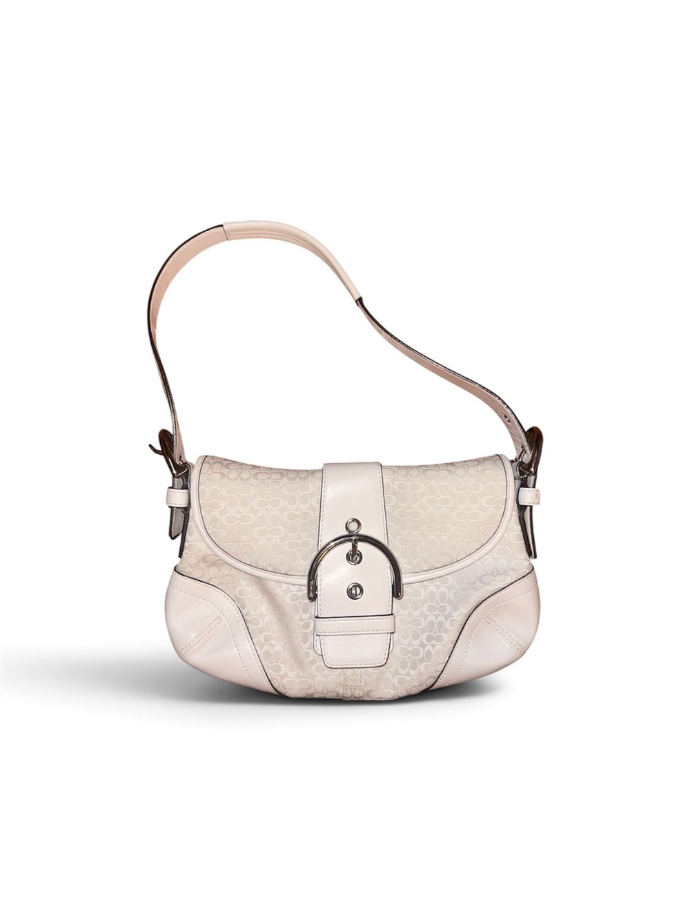 Coach Signature Soho Shoulder Bag with Buckle Detail